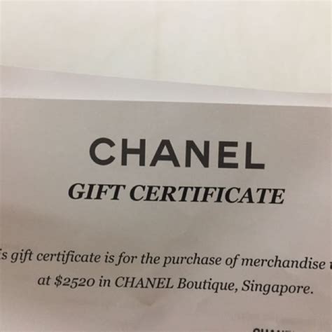 chanel certificate|chanel gift voucher uk.